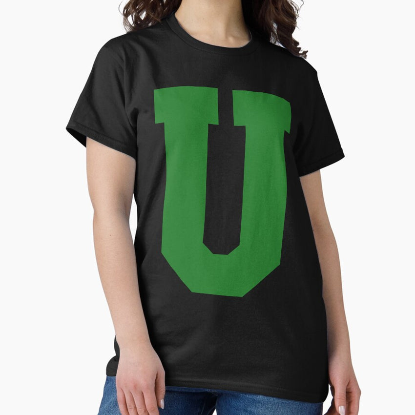 Alphabet, Green U, Sports letter U Classic T-Shirt