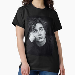 Timothee Chalamet Black And White Classic T Shirt