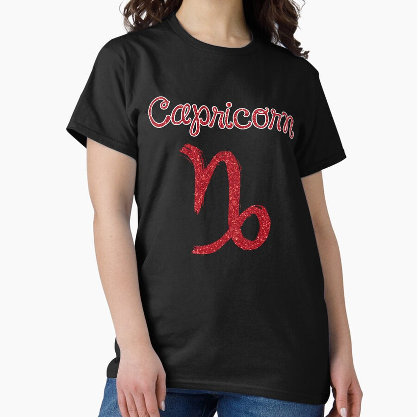 Minimalist Zodiac Sign Capricorn Gift Women Men Classic T-Shirt