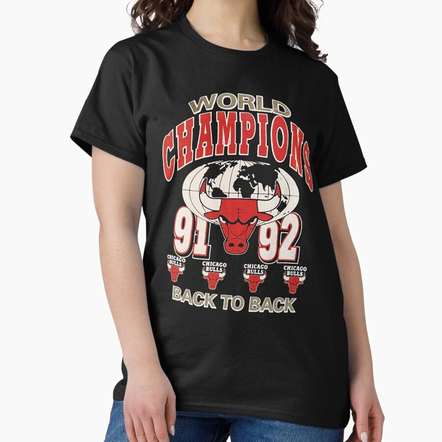 Chicago Basketball Back To Back 91-92 Classic T-Shirt