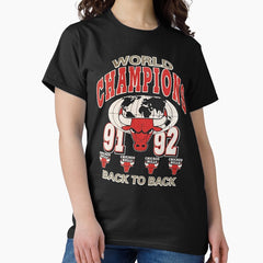 Chicago Basketball Back To Back 91-92 Classic T-Shirt