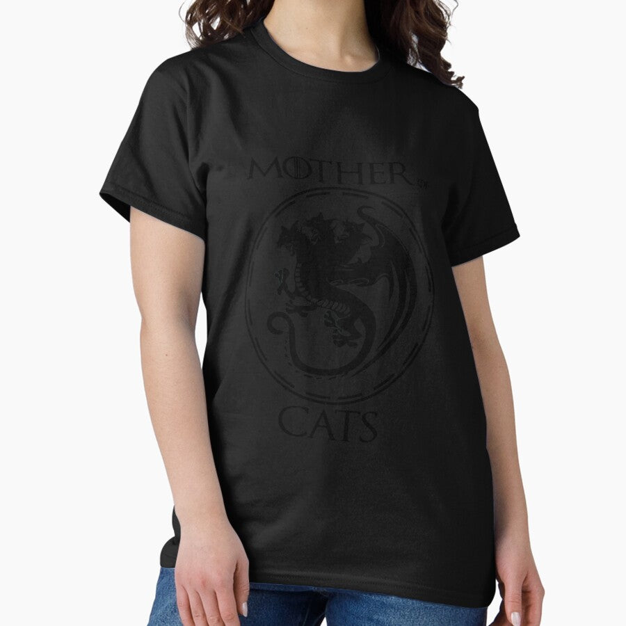 MOTHER OF CATS MOM WOMENS CAT LOVERS FUNNY GIFT Classic T-Shirt