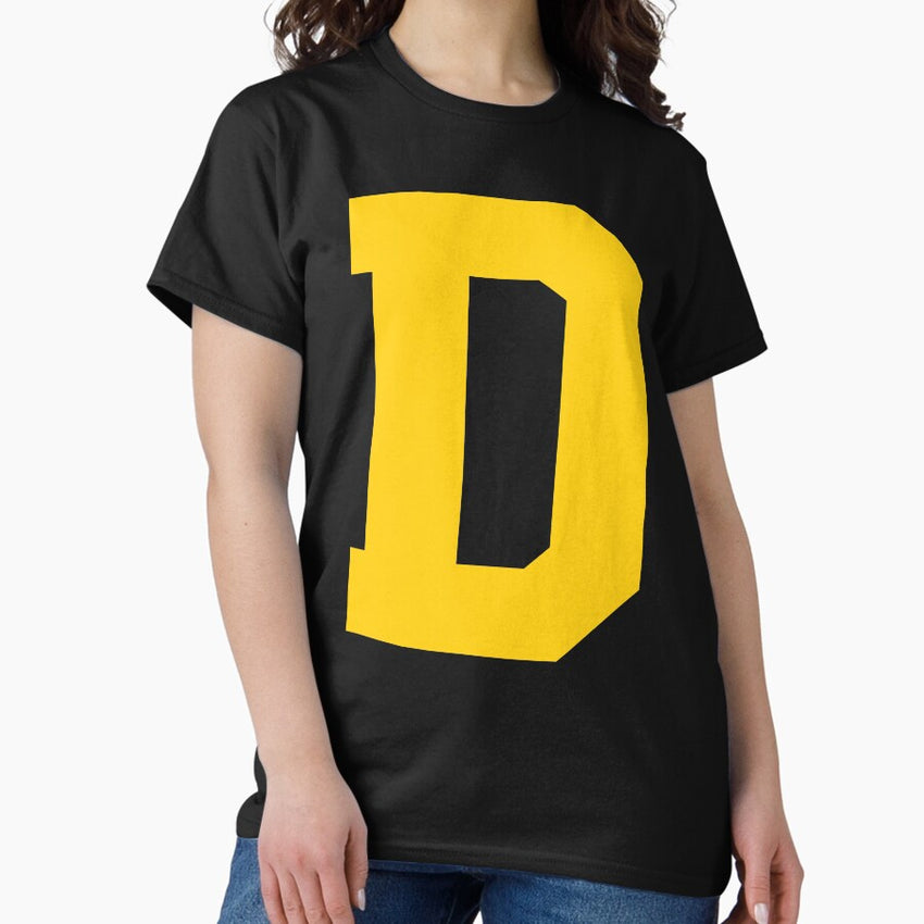 Alphabet, Yellow D, Sports letter D Classic T-Shirt