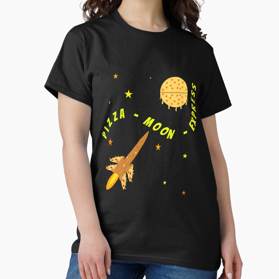 Pizza is my life! Pizza - Moon Express. Classic T-Shirt