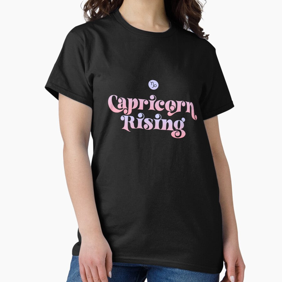 CAPRICORN RISING COLORED Astrology Zodiac Sign and Symbol Classic T-Shirt