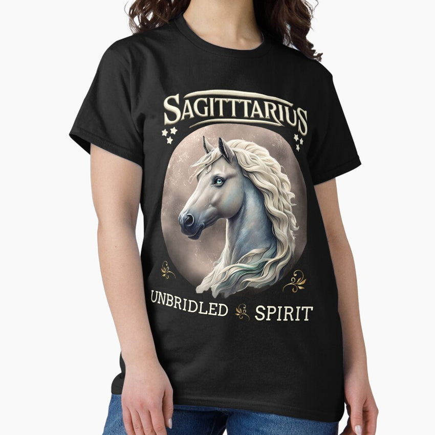 Horses: Saggitarius -Unbridled Spirit Classic T-Shirt