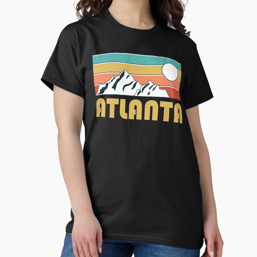 Atlanta Retro Vintage Atlanta Georgia Mountain Souvenir Gift Hometown Hiking Nature Classic T Shirt