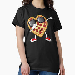 dabbing pizza is my valentine Happy Quarantine Valentines Day Classic T-Shirt