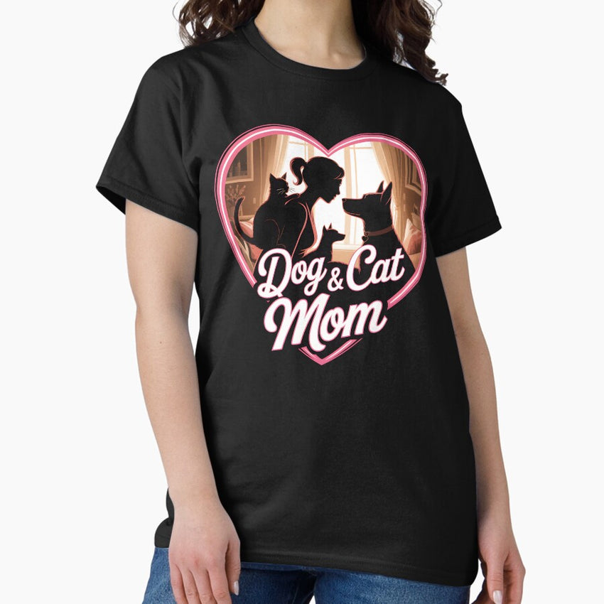 Cat Mom and Dog Mom Love from Both Worlds Classic T-Shirt