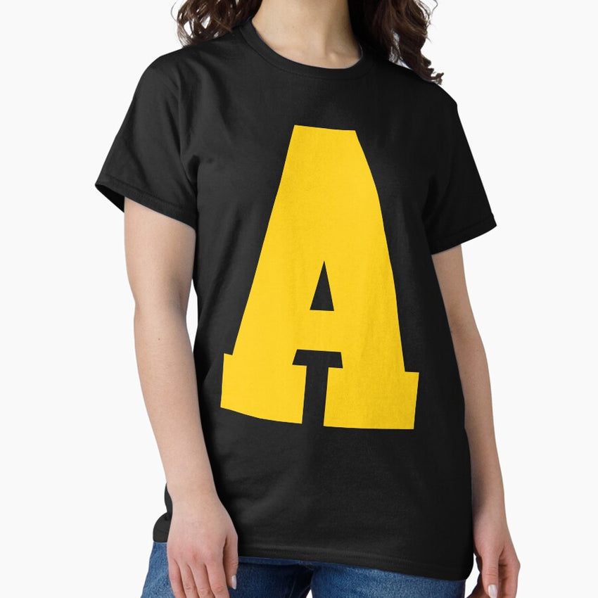 Alphabet, Yellow A, Sports letter A Classic T-Shirt