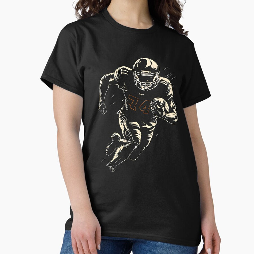 American football t-shirt black stripes no.2 Classic T-Shirt