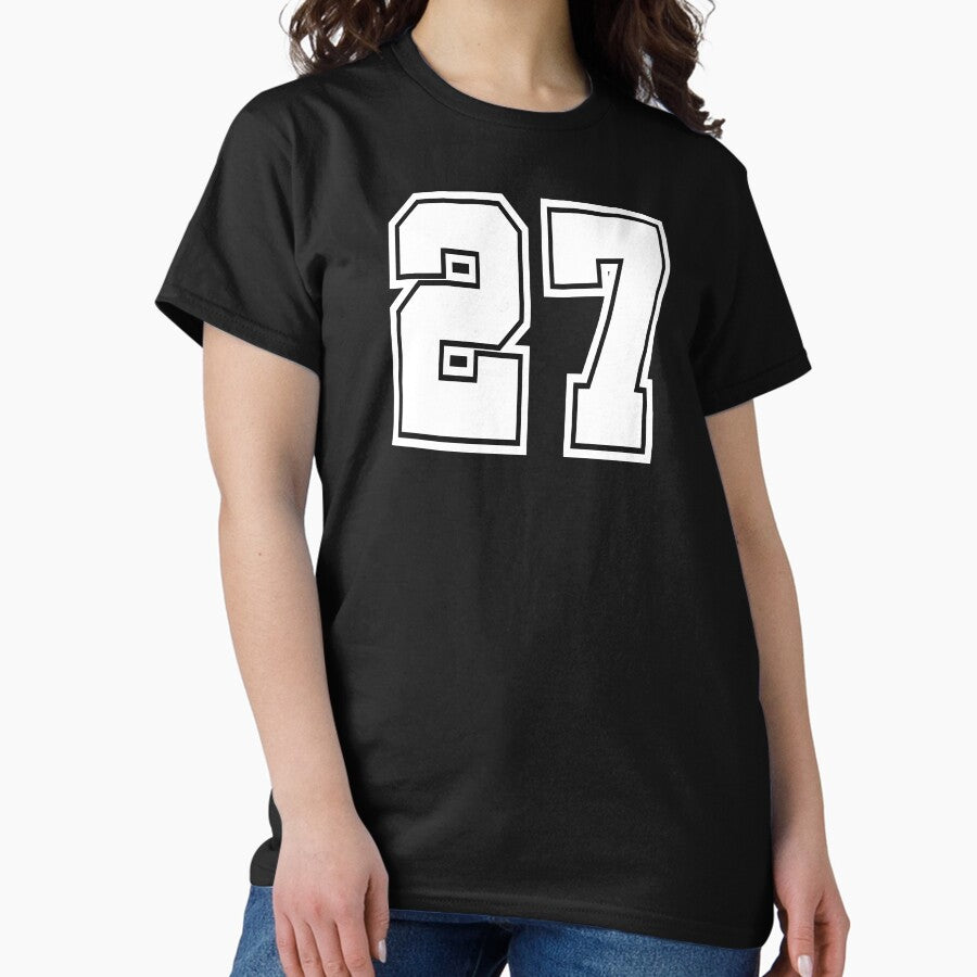 27 shirt number college style football soccer Classic T-Shirt