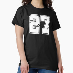 27 shirt number college style football soccer Classic T-Shirt
