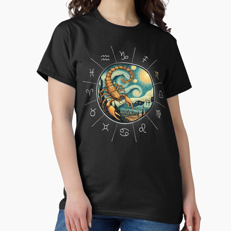 ZODIAC Scorpio - Astrological SCORPIO - SCORPIO - ZODIAC sign - Van Gogh style - 2 Classic T-Shirt
