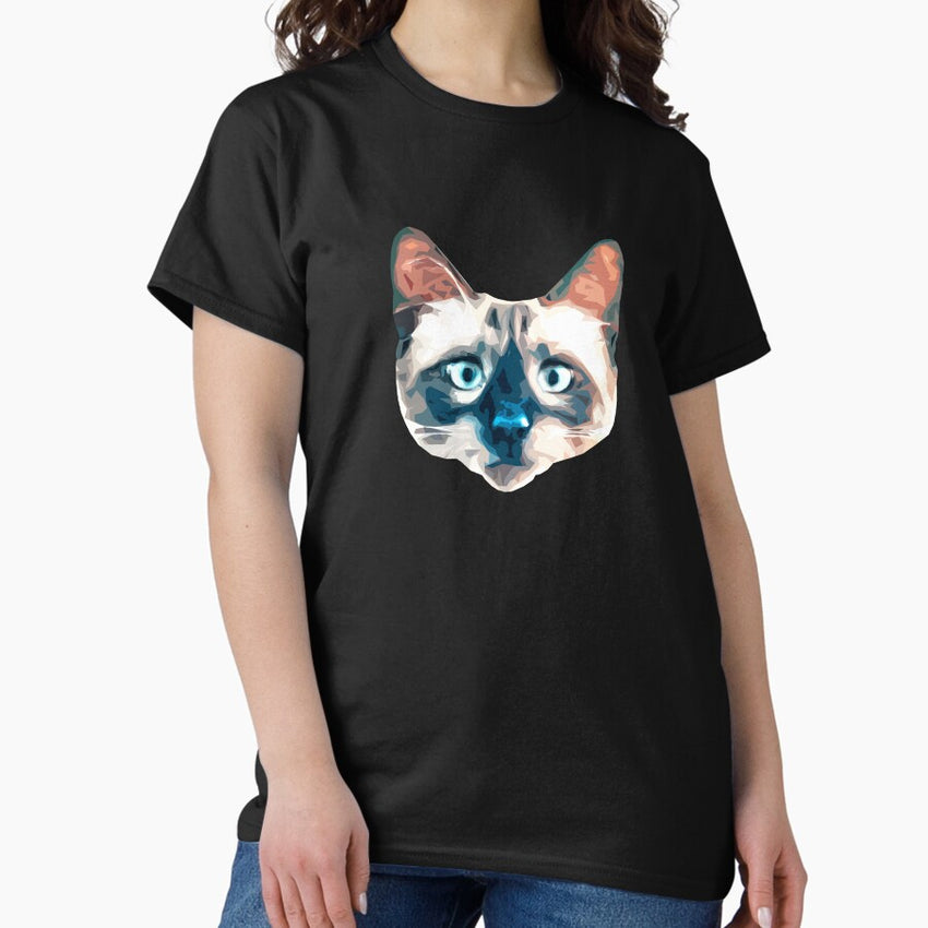 Siamese Cat - Cute Cat Pop Art - WPAP Classic T-Shirt