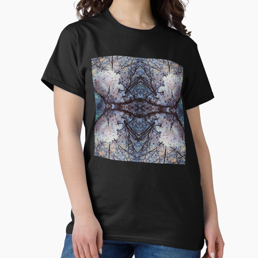 Cherry Blossom Symmetry Remix Pattern Classic T Shirt