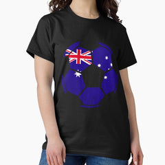 Australia Soccer Ball Flag Jersey Australian Football Fan Classic T-Shirt
