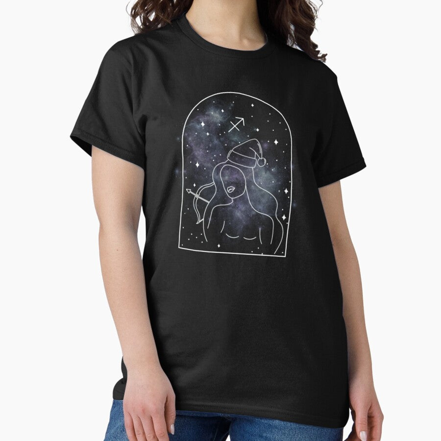 Black sagittarius for christmas Classic T-Shirt
