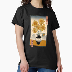 Sunflowers Ukiyo-e Classic T-Shirt