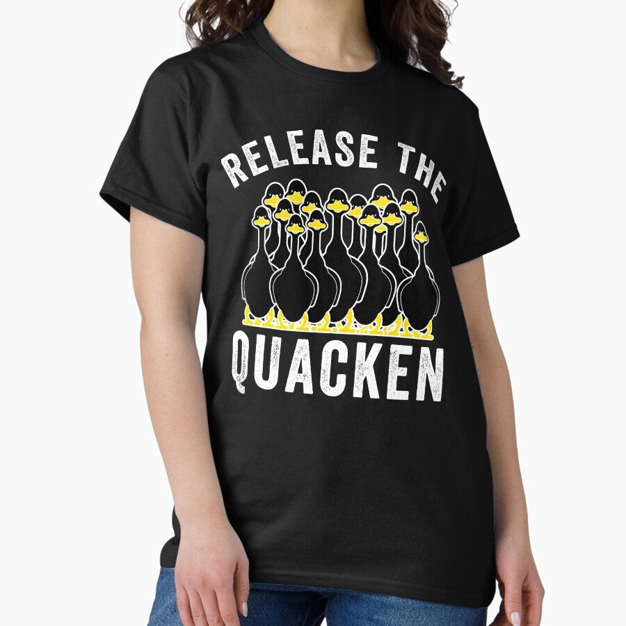 Release The Quacken Farmer Duck Lover Funny Animal Lover Classic T Shirt