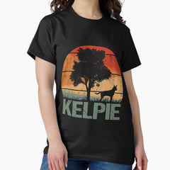 Australian Kelpie Dog Vintage Retro Classic T Shirt