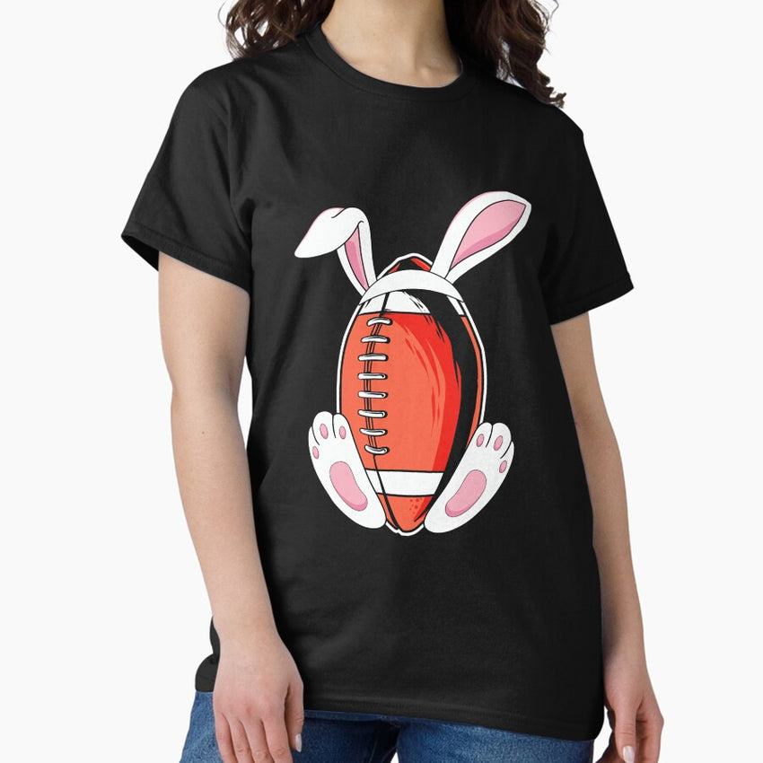 American Football Bunny Ears Easter Sport Classic T-Shirt
