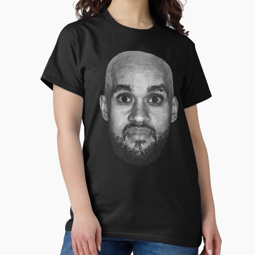 Bald Derrick White Funny Vintage Face Classic T-Shirt