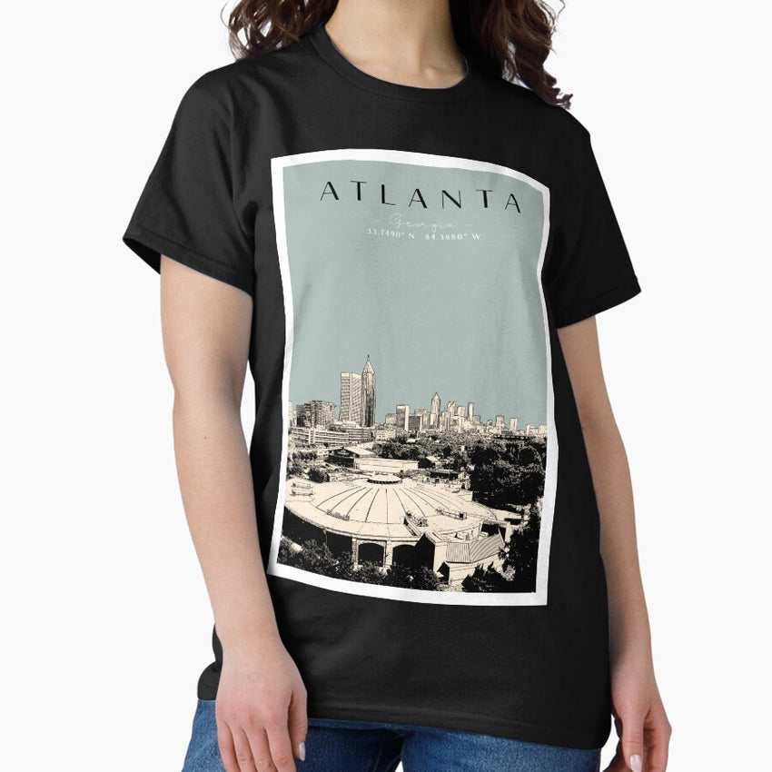 Atlanta Georgia United States Colorful Cityscape Classic T Shirt