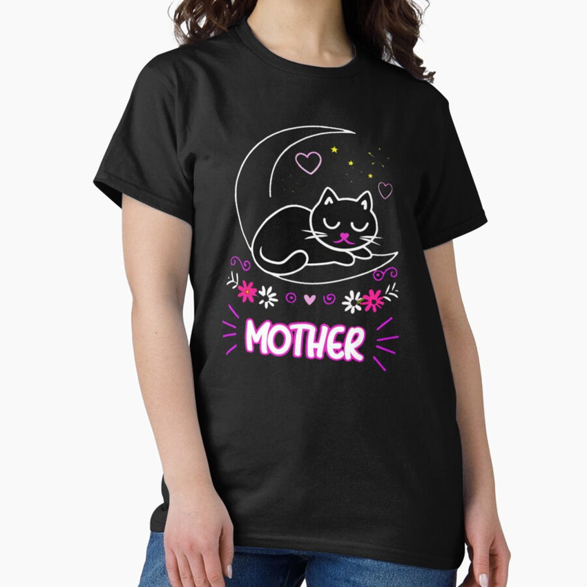 Best Black Cat Mom for Proud Feline Lovers Classic T-Shirt