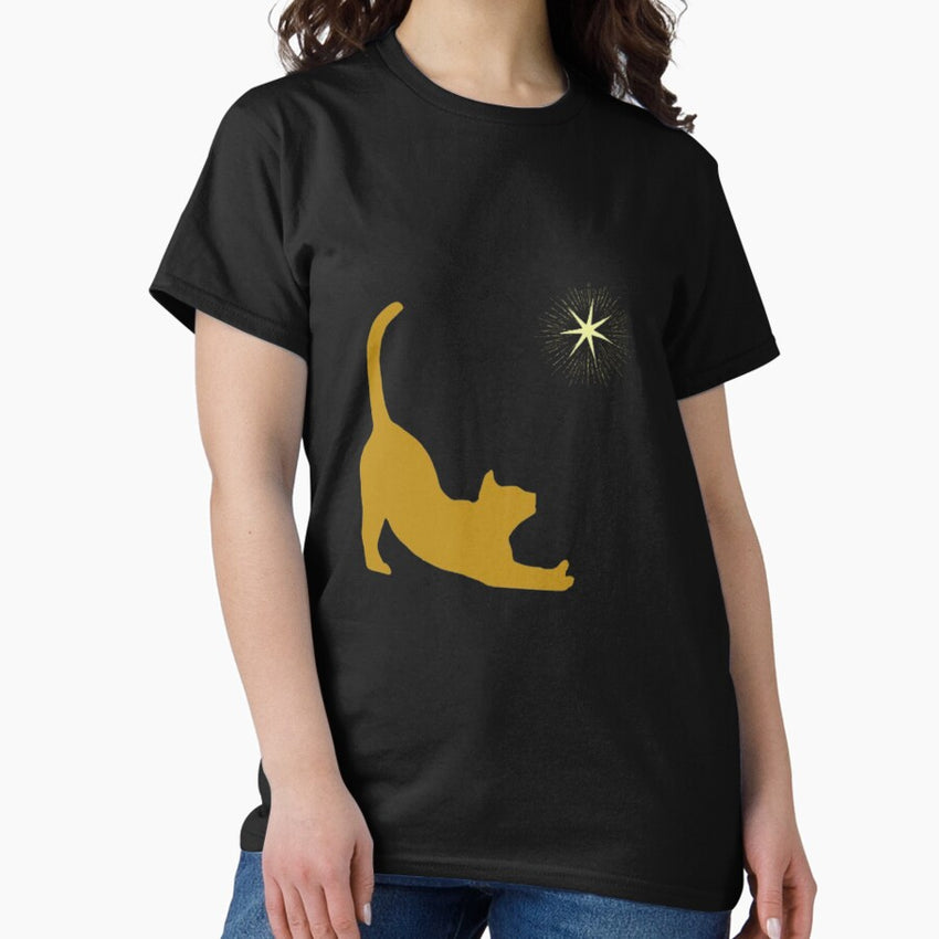 Night Falls, and the Cat Watches the Sky Classic T-Shirt