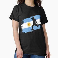 Argentina Flag Football Soccer Fan Jersey Classic T-Shirt