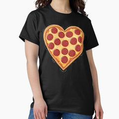 Pizza Is My Valentine Pepperoni Lover Pizza Heart Shaped Classic T-Shirt