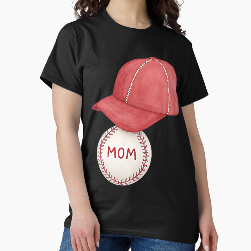 A0783 Baseball Mom Love – Unique Gifts & Apparel for Moms Who Love Baseball Classic T-Shirt