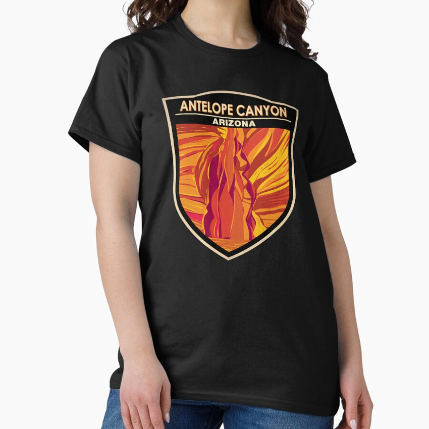 Antelope Canyon Arizona Travel Art Badge Classic T Shirt