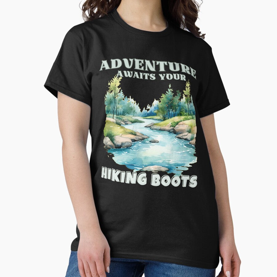 Adventure Awaits Your Hiking Boots Breathtaking Scenery Classic T Shirt