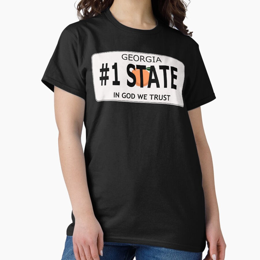 Atlanta Georgia Peach License Plate 1 State Classic T Shirt