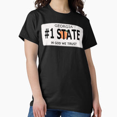 Atlanta Georgia Peach License Plate 1 State Classic T Shirt