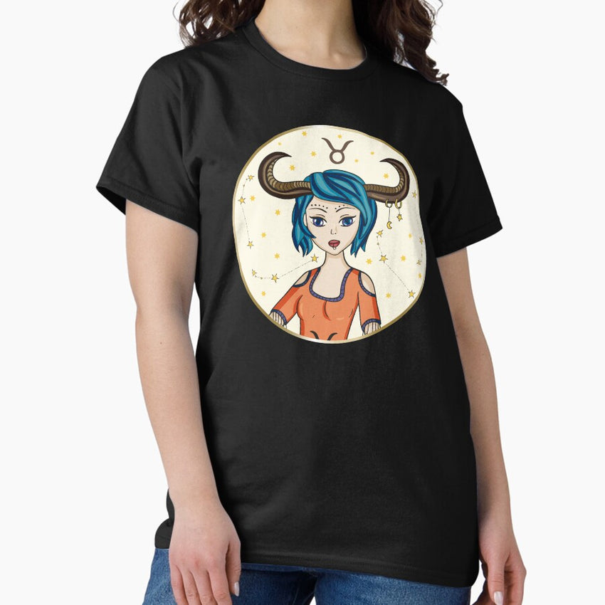 Taurus Zodiac Nymph Kawaii Classic T-Shirt