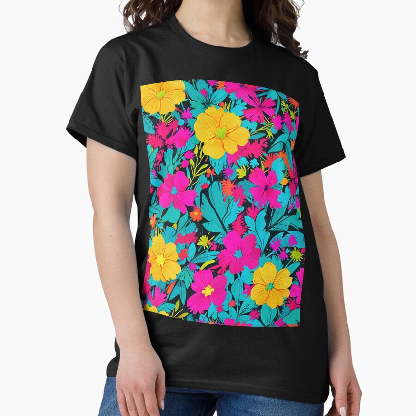 Flower Retro Eighties Classic T-Shirt