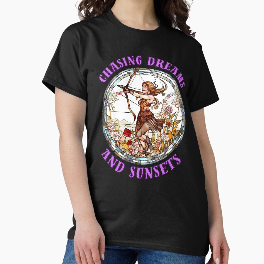 Chasing Dreams And Sunsets Sagittarius Astrological Sign Classic T Shirt