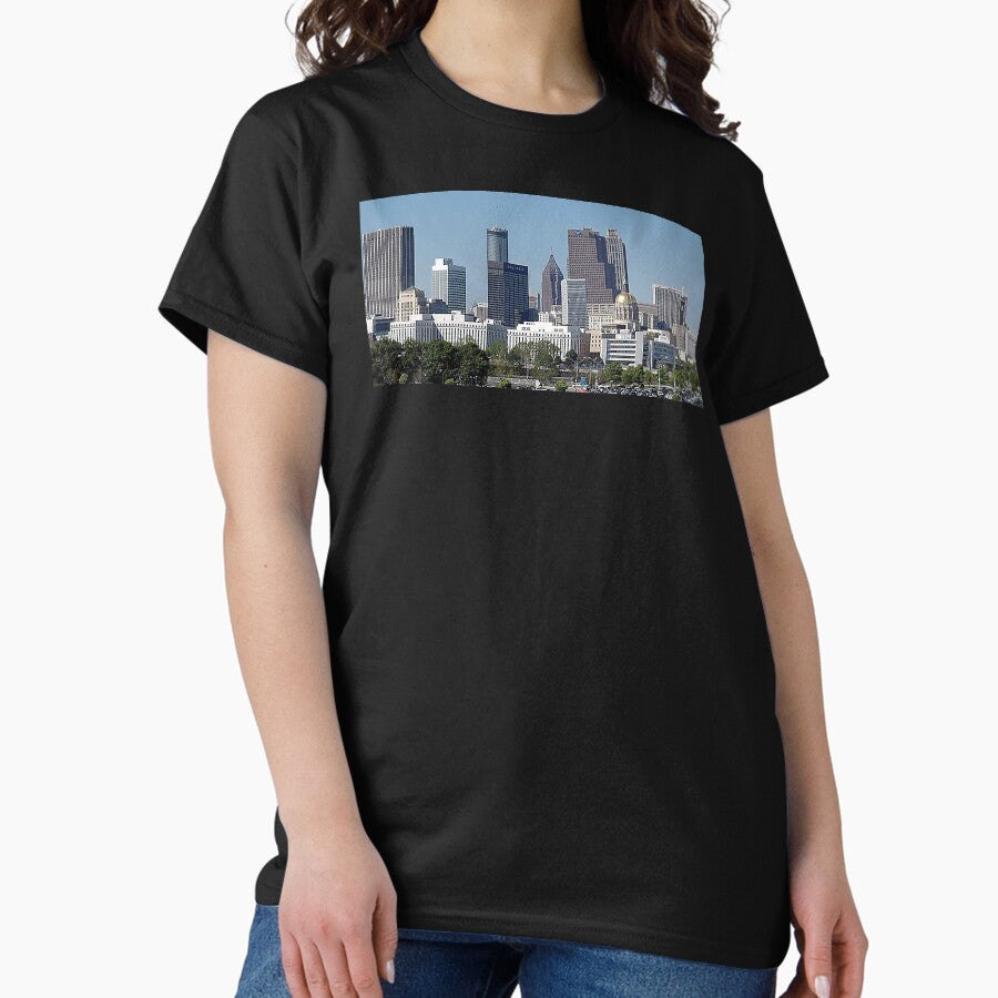 Atlanta Georgia Skyline Skyscraper Atlanta Cityscape Downtown Atlanta Deep In The South Fulton County Tom Keys Classic T Shirt