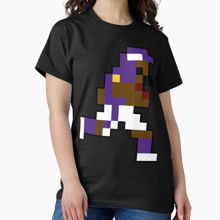 8 Bit Minnesota Retro Pixel Football Player Classic T Shirt