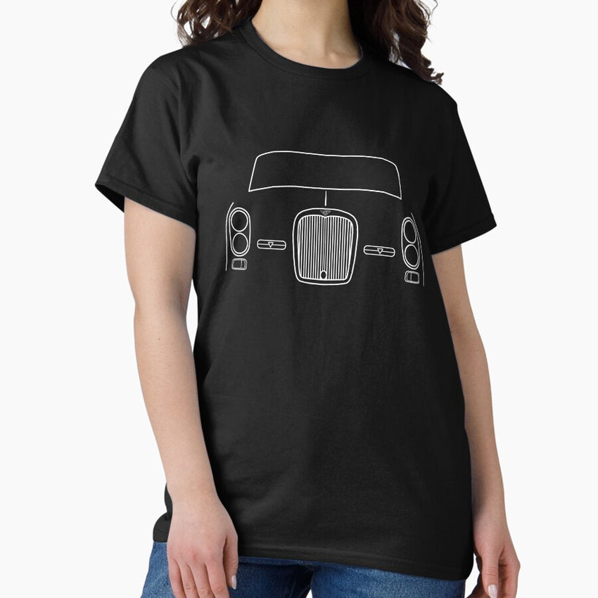 Alvis TE21 1960s classic British sports saloon car white outline graphic Classic T-Shirt