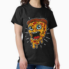 Funny angry Pizza Monster Classic T-Shirt