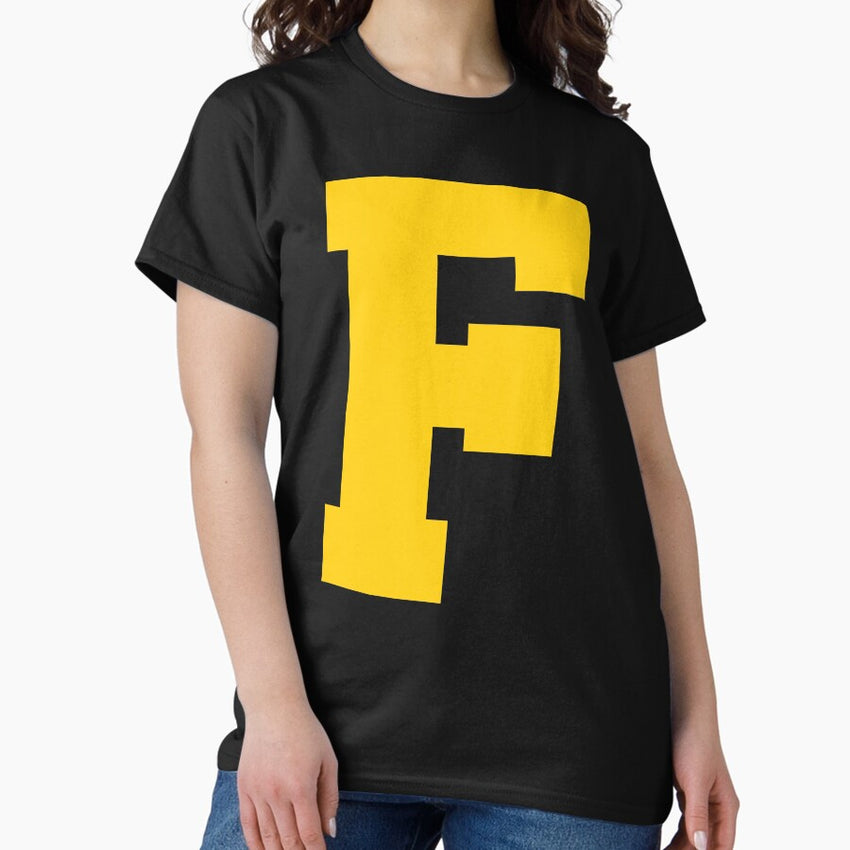 Alphabet, Yellow F, Sports letter F Classic T-Shirt