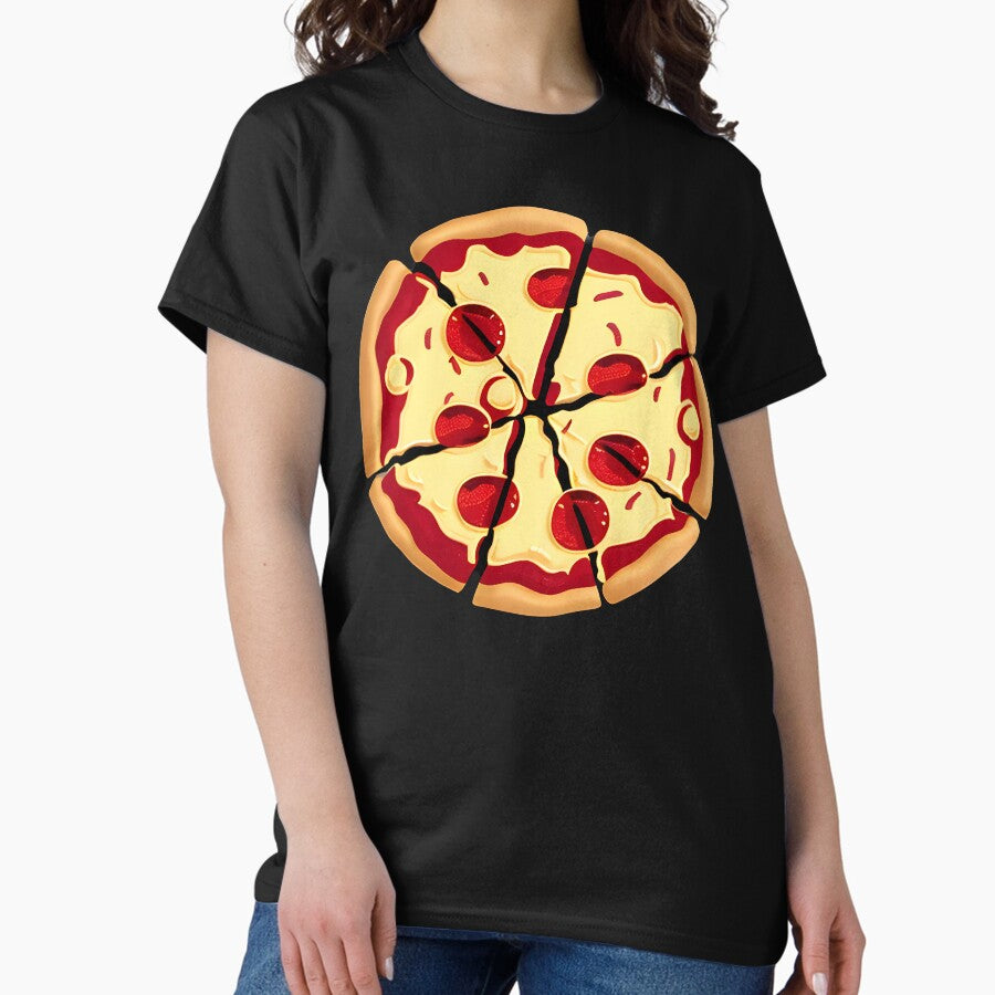 Cartoon Pizza Fun Classic T-Shirt