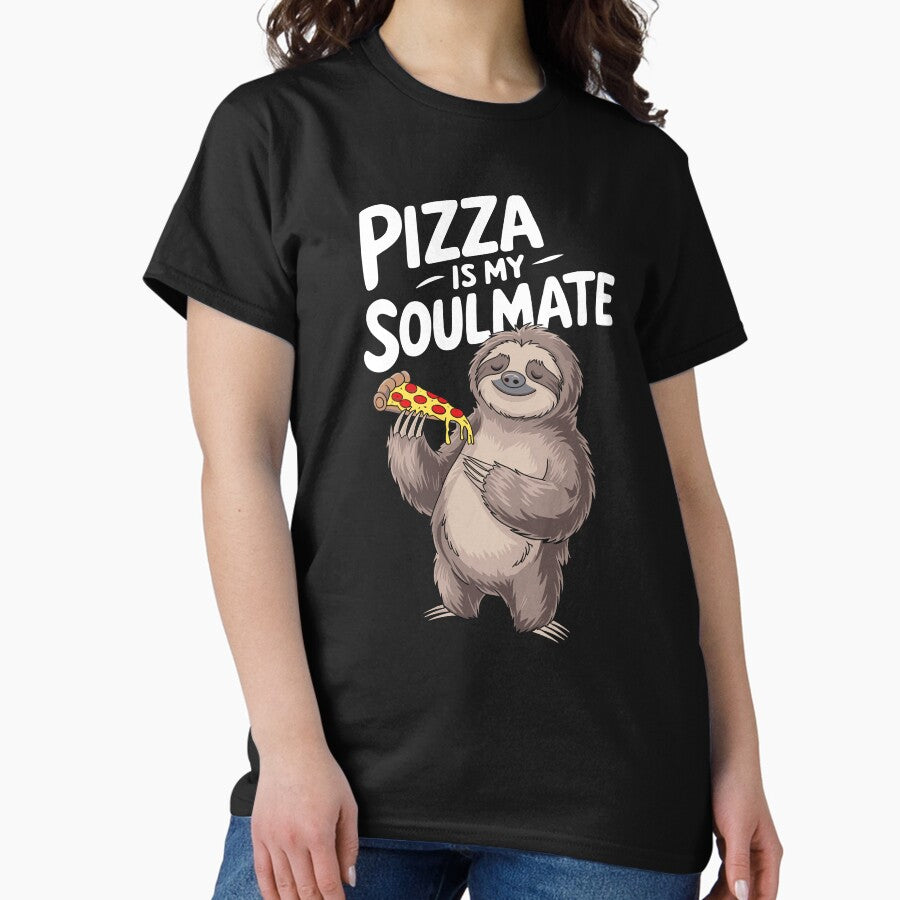 Pizza Is My Soulmate Sloth Classic T-Shirt