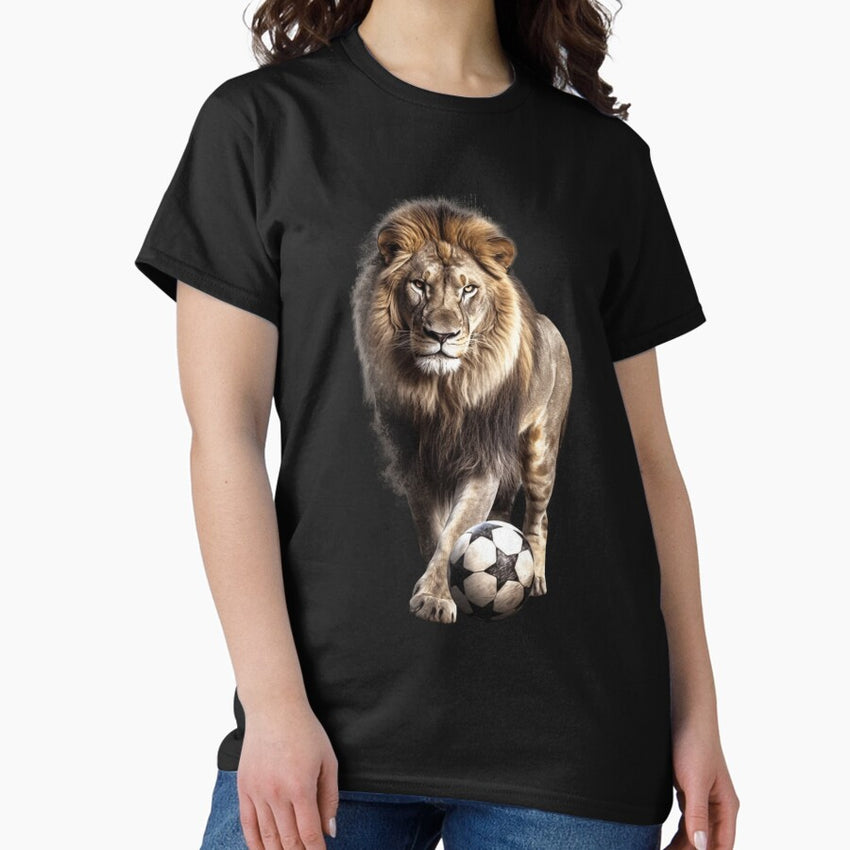 Animal Soccer Players, lion Classic T-Shirt