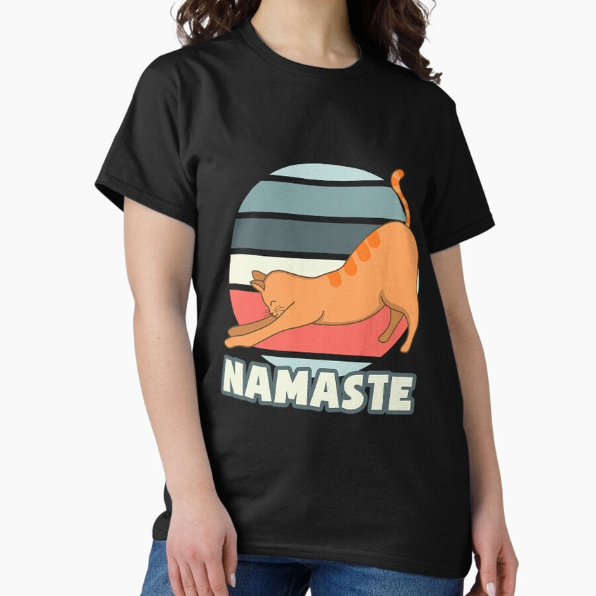 Yoga Cat Cat Lover Namaste Cat Yoga Classic T-Shirt