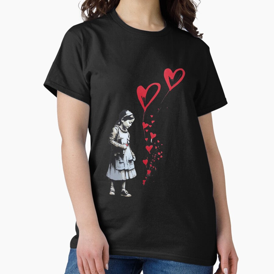Banksy Style Urban Street Art Child Love Classic T Shirt